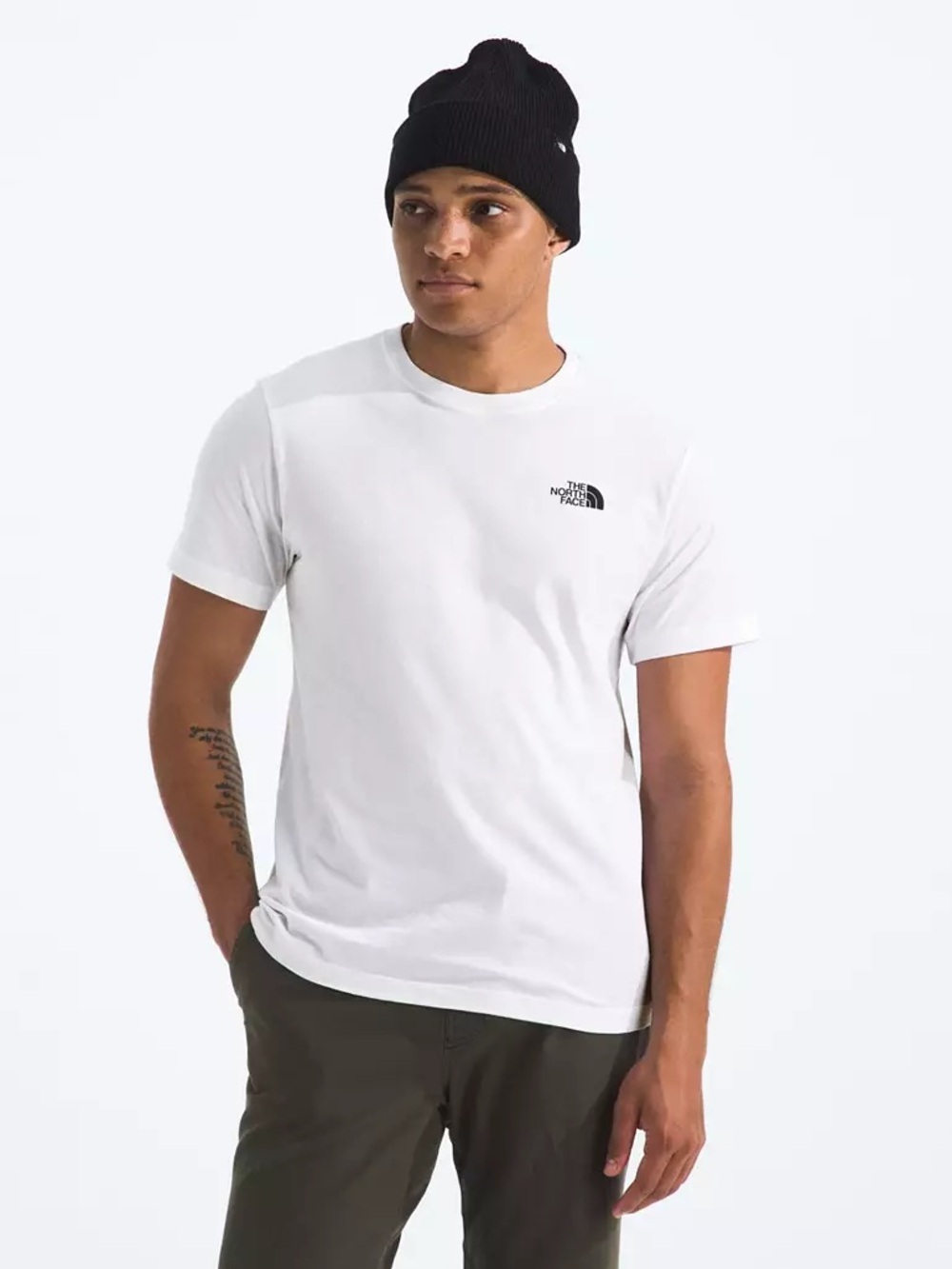 The North Face Men’s White Evo Throwback Short Sleeve Logo Tee